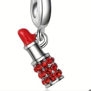 Red Lipstick Charm Pendant